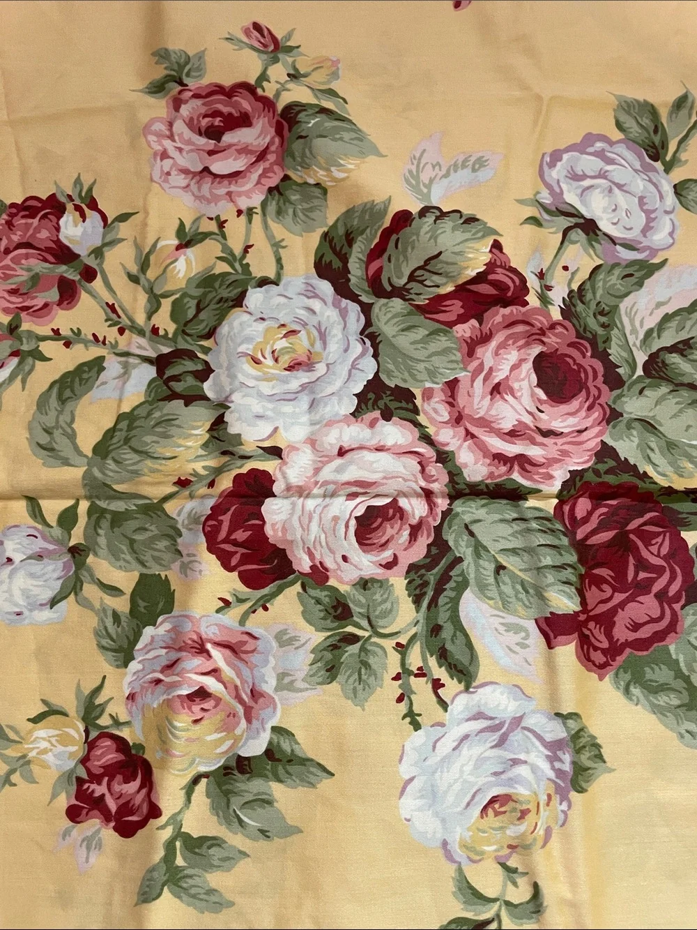 Ralph Lauren vintage “Kathleen” 100% Cotton yellow floral print pillowcases